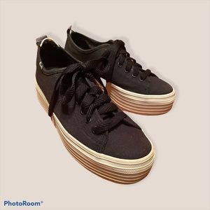 Black platform Keds size 6.5